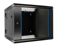 Extralink Szafka wisząca rack 9U 600x600 czarna dwusekcyjna EX.12943 - 489357 - zdjęcie 1